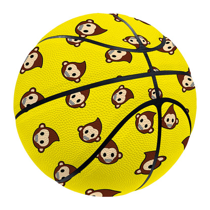 Monkey Emoji Pattern Print Basketball