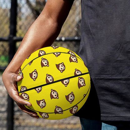 Monkey Emoji Pattern Print Basketball