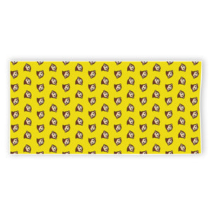 Monkey Emoji Pattern Print Beach Towel