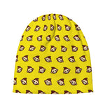 Monkey Emoji Pattern Print Beanie