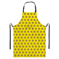 Monkey Emoji Pattern Print Bib Apron With Pocket