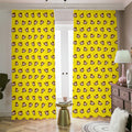 Monkey Emoji Pattern Print Dimout Pencil Pleat Curtains