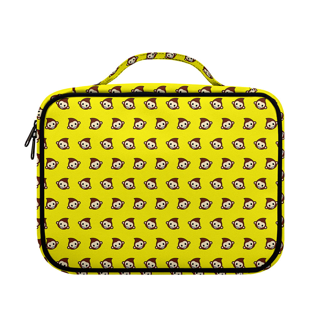 Monkey Emoji Pattern Print Briefcase Bible Bag