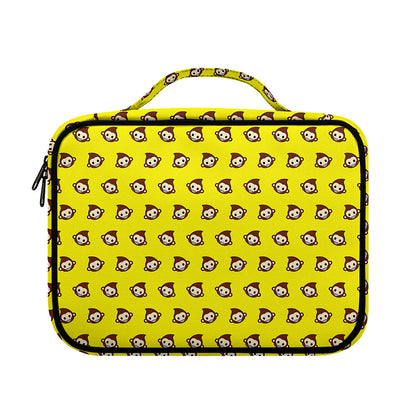 Monkey Emoji Pattern Print Briefcase Bible Bag