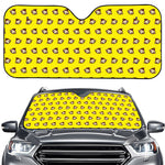 Monkey Emoji Pattern Print Car Windshield Sun Shade