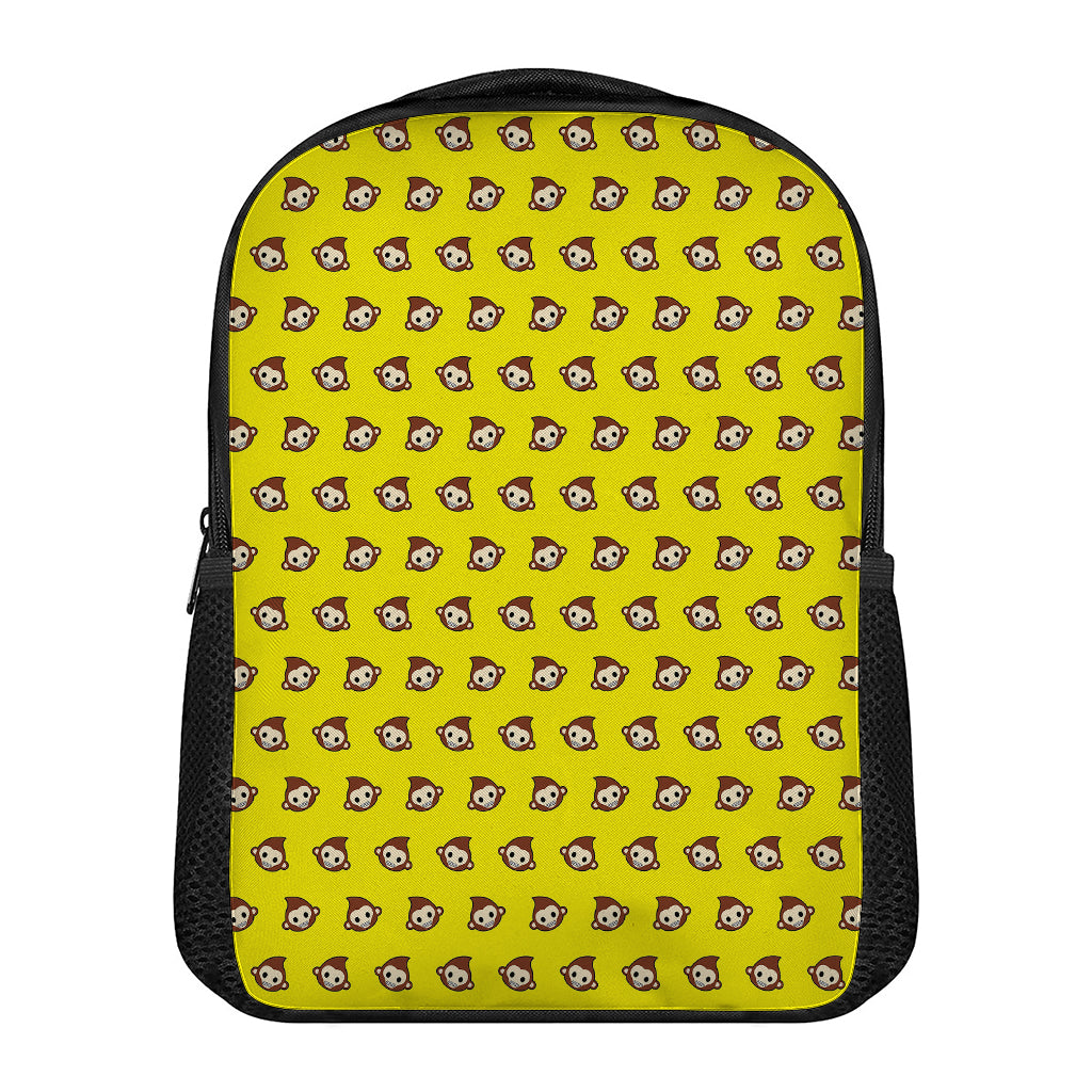 Monkey Emoji Pattern Print Casual Backpack
