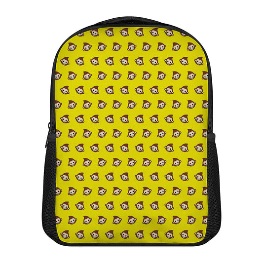 Monkey Emoji Pattern Print Casual Backpack