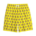 Monkey Emoji Pattern Print Cotton Shorts