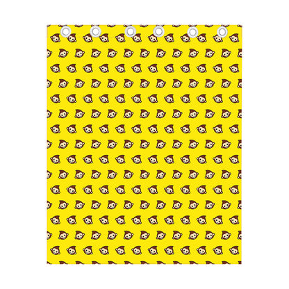 Monkey Emoji Pattern Print Curtain