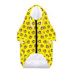 Monkey Emoji Pattern Print Dog Zip Up Hoodie