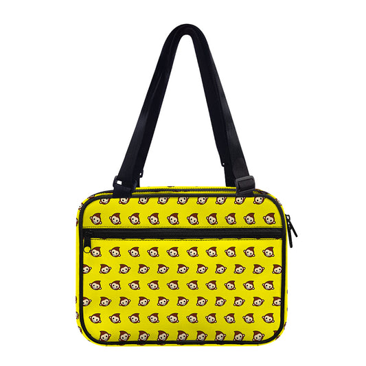 Monkey Emoji Pattern Print Double Strap Bible Bag