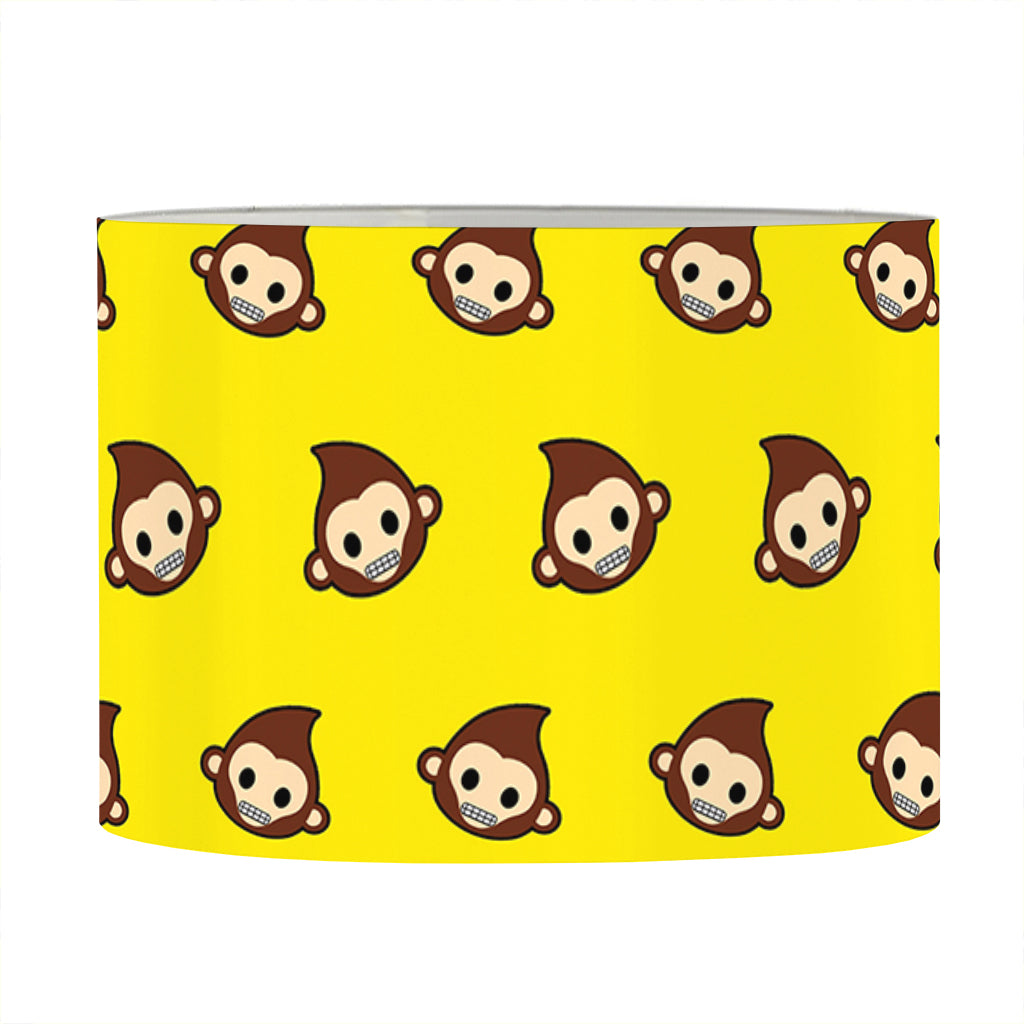Monkey Emoji Pattern Print Drum Lamp Shade