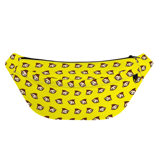 Monkey Emoji Pattern Print Fanny Pack