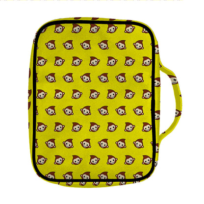 Monkey Emoji Pattern Print Front Pocket Bible Bag