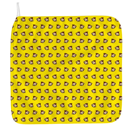 Monkey Emoji Pattern Print Hand Towel