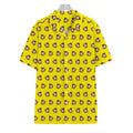 Monkey Emoji Pattern Print Hawaiian Shirt