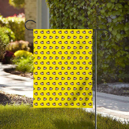 Monkey Emoji Pattern Print House Flag