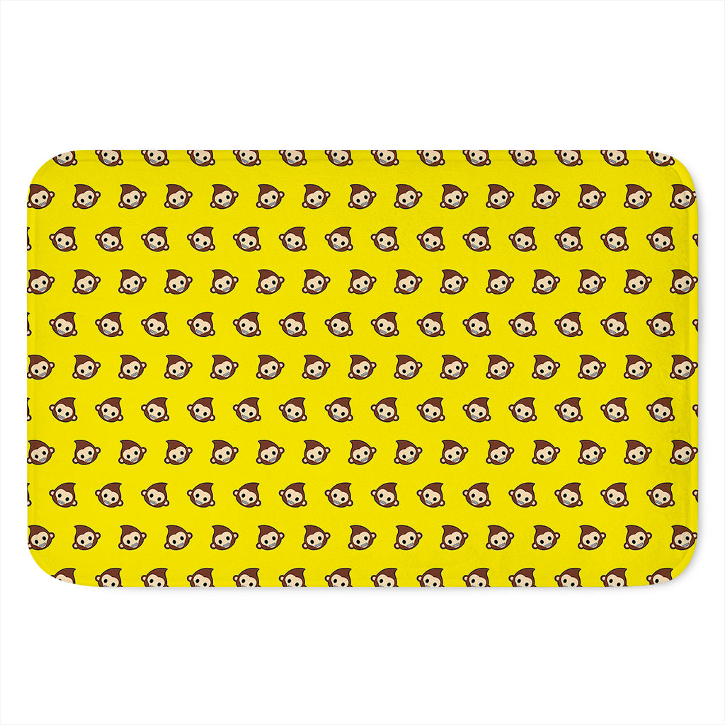 Monkey Emoji Pattern Print Indoor Door Mat
