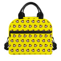 Monkey Emoji Pattern Print Insulated Lunch Bag