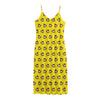 Monkey Emoji Pattern Print Jersey Midi Cami Dress