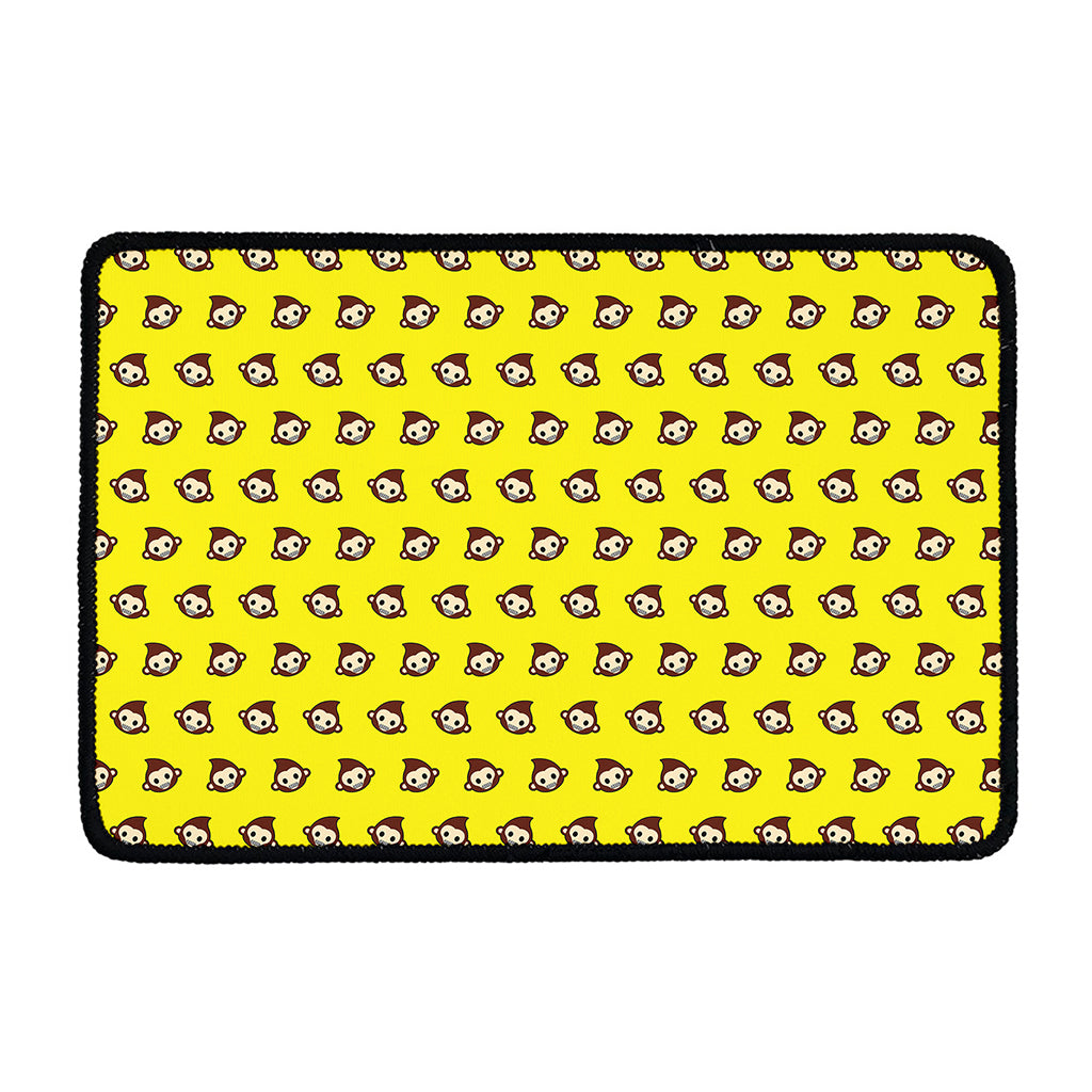 Monkey Emoji Pattern Print Kitchen Mat