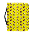 Monkey Emoji Pattern Print Leather Bible Cover