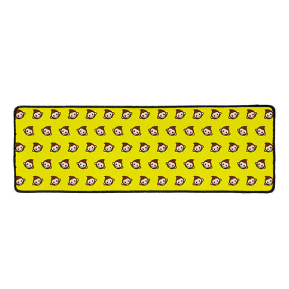 Monkey Emoji Pattern Print Long Kitchen Mat