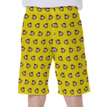 Monkey Emoji Pattern Print Men's Beach Shorts