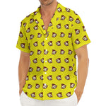 Monkey Emoji Pattern Print Men's Deep V-Neck Shirt