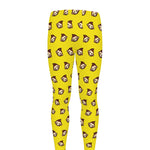 Monkey Emoji Pattern Print Men's leggings