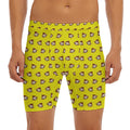 Monkey Emoji Pattern Print Men's Long Boxer Briefs