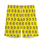 Monkey Emoji Pattern Print Men's Sports Shorts