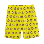 Monkey Emoji Pattern Print Men's Sports Shorts