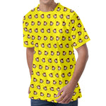 Monkey Emoji Pattern Print Men's Velvet T-Shirt