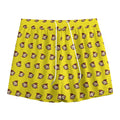 Monkey Emoji Pattern Print Mesh Shorts