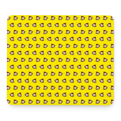 Monkey Emoji Pattern Print Mouse Pad