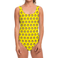 Monkey Emoji Pattern Print One Piece Swimsuit