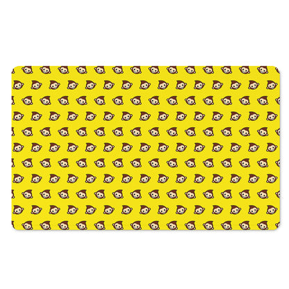 Monkey Emoji Pattern Print Polyester Doormat