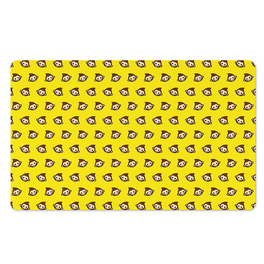 Monkey Emoji Pattern Print Polyester Doormat