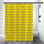 Monkey Emoji Pattern Print Premium Shower Curtain