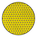 Monkey Emoji Pattern Print Round Floor Mat