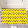 Monkey Emoji Pattern Print Rubber Doormat