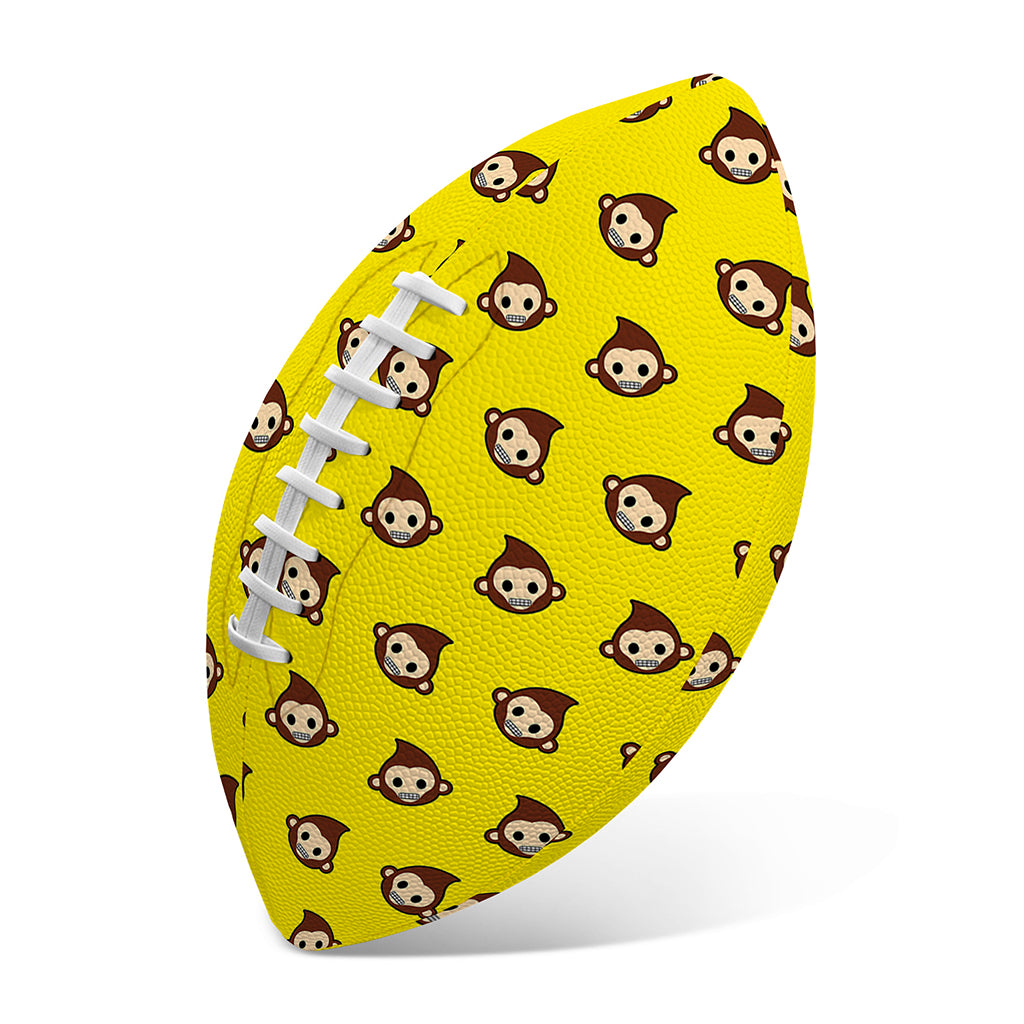 Monkey Emoji Pattern Print Rugby Ball