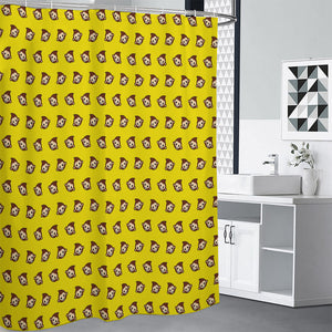 Monkey Emoji Pattern Print Shower Curtain