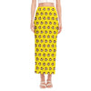 Monkey Emoji Pattern Print Side Slit Maxi Skirt