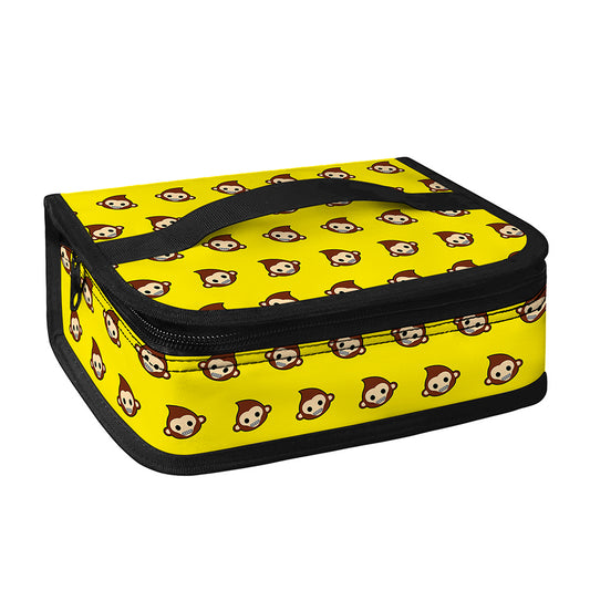 Monkey Emoji Pattern Print Small Lunch Bag