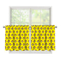 Monkey Emoji Pattern Print Tier Curtains
