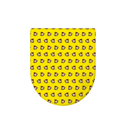 Monkey Emoji Pattern Print Toilet Lid Cover