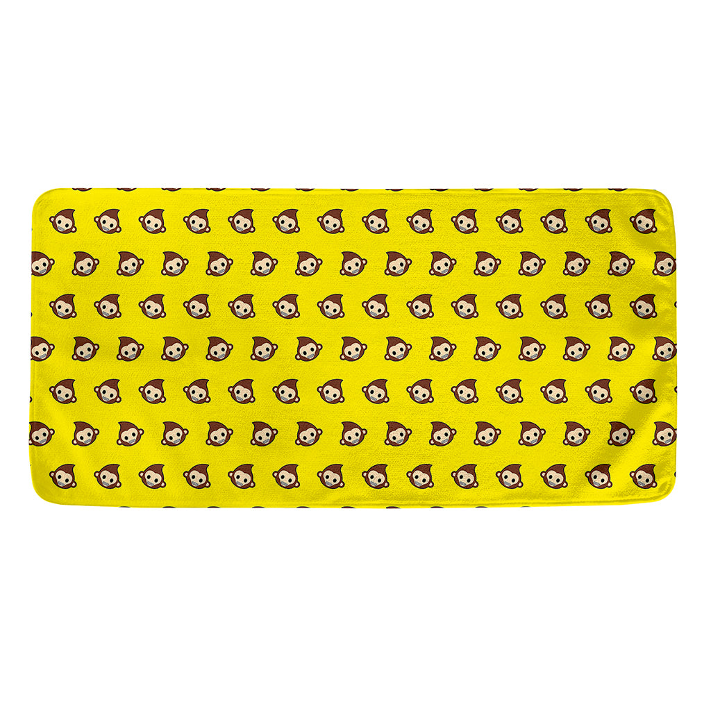 Monkey Emoji Pattern Print Towel