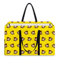 Monkey Emoji Pattern Print Utility Tote Bag